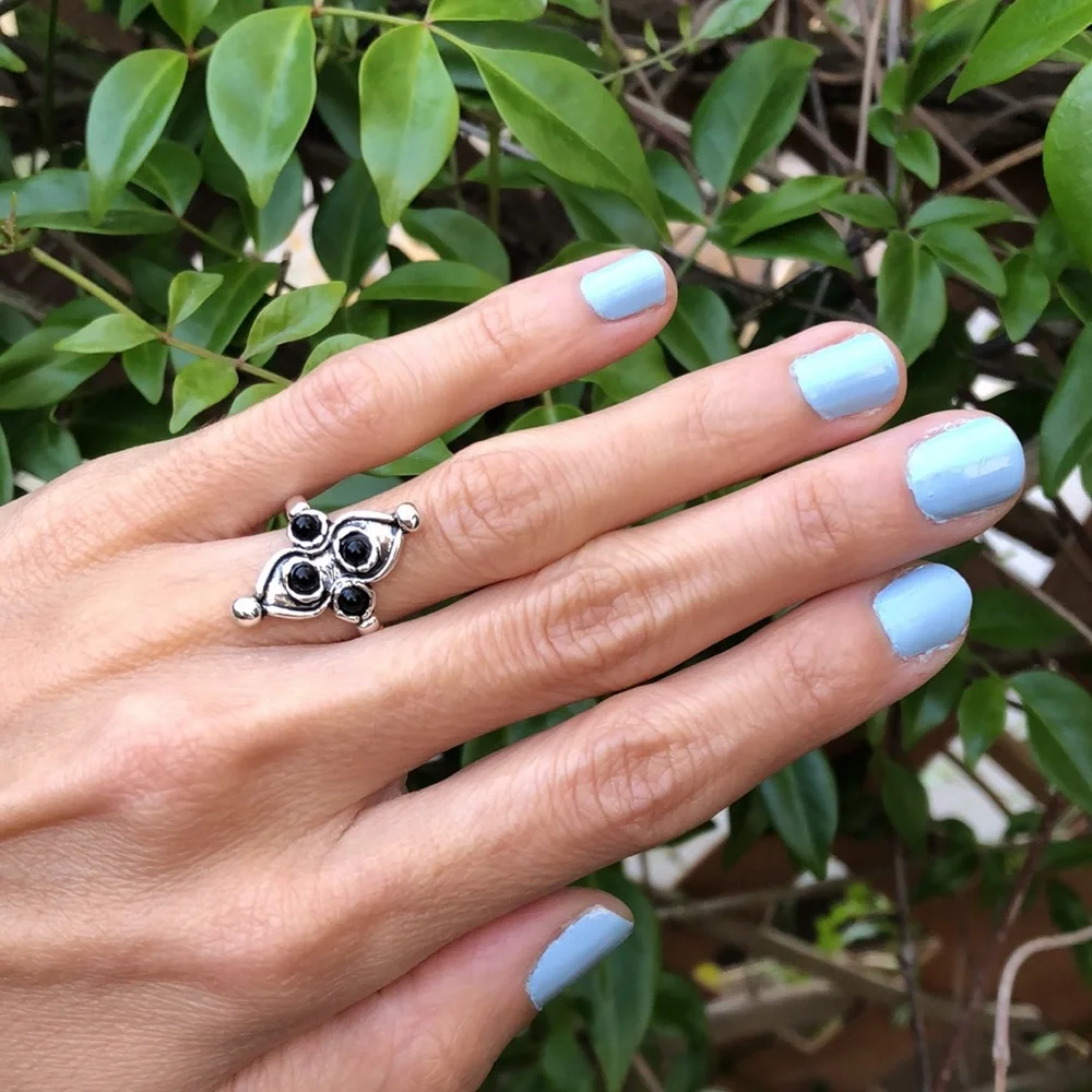 Black Boho Ring